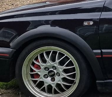 Front arch trim and wheel on Forecourt Insider’s Mk3 Golf GTI