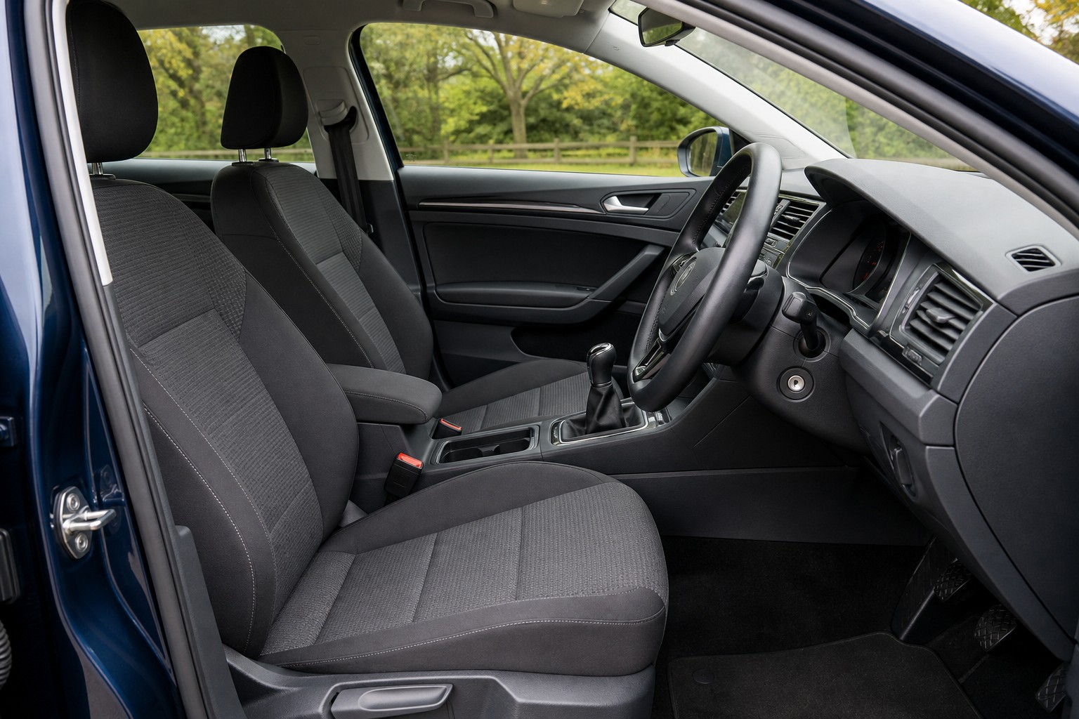 A clean, uncluttered car cabin ready to be prepared for sale